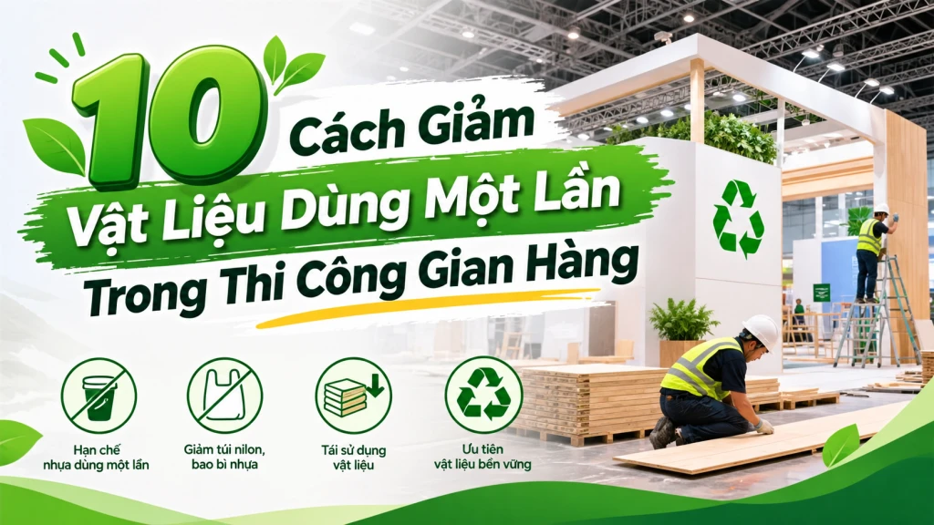 10 Cách Giảm Vật Liệu Dùng Một Lần Trong Thi Công Gian Hàng