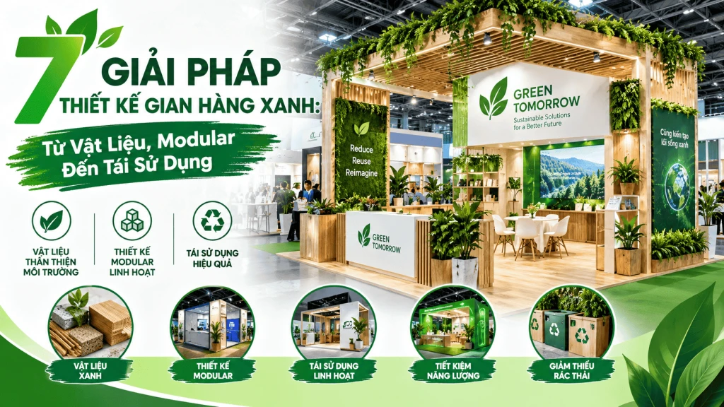7 Giải Pháp Thiết Kế Gian Hàng Xanh Giảm Chi Phí, Tăng ROI