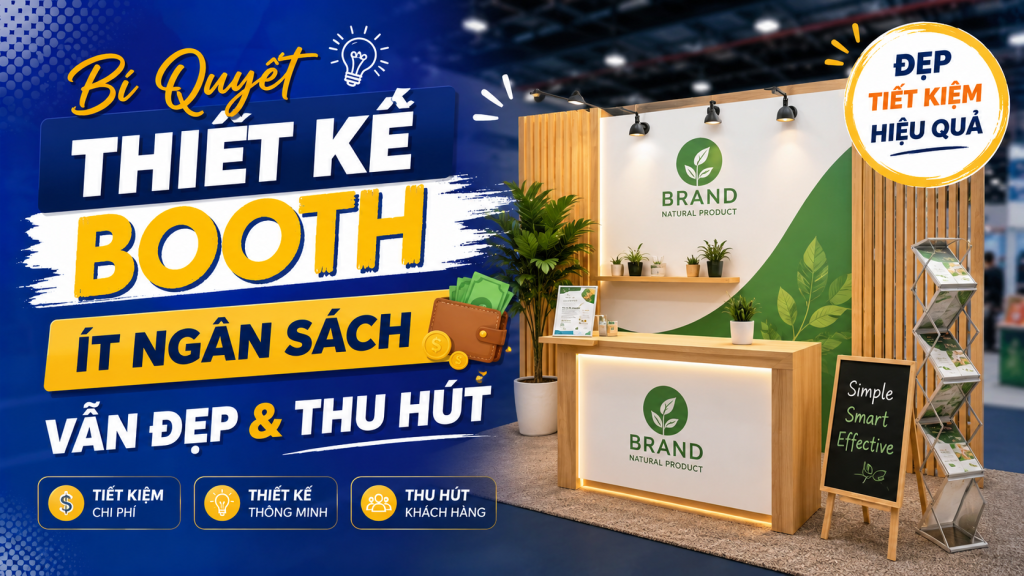 Bí Quyết Thiết Kế Booth Ít Ngân Sách Vẫn Đẹp & Thu Hút