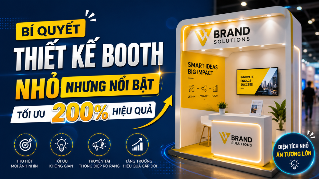 Bí Quyết Thiết Kế Booth Nhỏ Nhưng Nổi Bật: Tối Ưu 200% Hiệu Quả