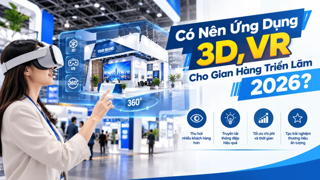 Có Nên Ứng Dụng 3D, VR Cho Gian Hàng Triển Lãm 2026?