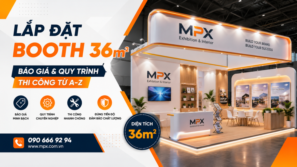 Lắp Đặt Booth 36m²: Báo Giá & Quy Trình Thi Công Từ A-Z