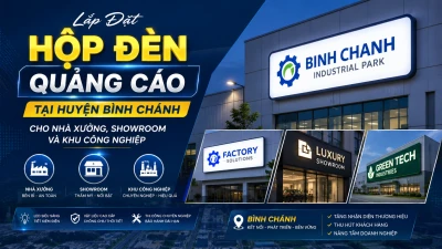Lắp Đặt Hộp Đèn Quảng Cáo Tại Bình Chánh | Giải Pháp Cho Nhà Xưởng & Showroom