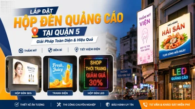 Lắp Đặt Hộp Đèn Quảng Cáo Quận 5: SEG, Tranh Điện & LED | MPX