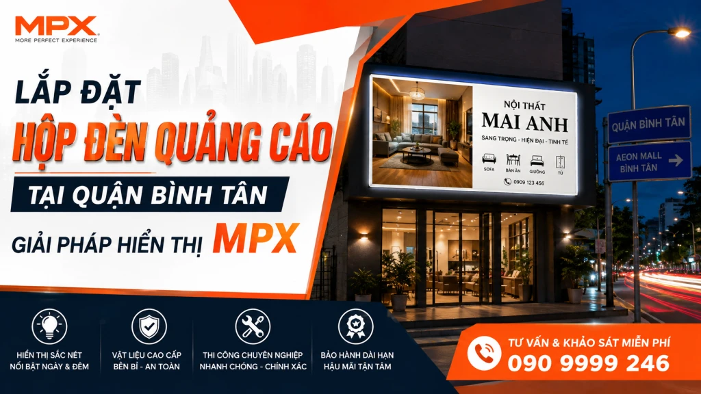 Lắp Đặt Hộp Đèn Quảng Cáo Quận Bình Tân