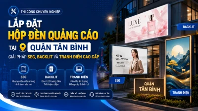 Lắp Đặt Hộp Đèn Quảng Cáo Quận Tân Bình | Hộp Đèn SEG, Backlit, Tranh Điện Cao Cấp