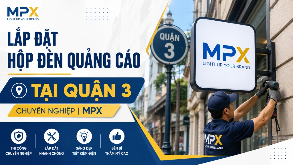 Lắp Đặt Hộp Đèn Quảng Cáo Tại Quận 3 – Giải Pháp Hiển Thị Chuyên Nghiệp