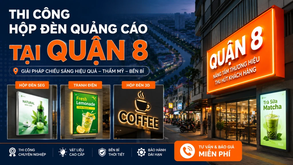 Thi Công Hộp Đèn Quảng Cáo Quận 8: Giải Pháp SEG, Tranh Điện & Hộp Đèn 3D | MPX