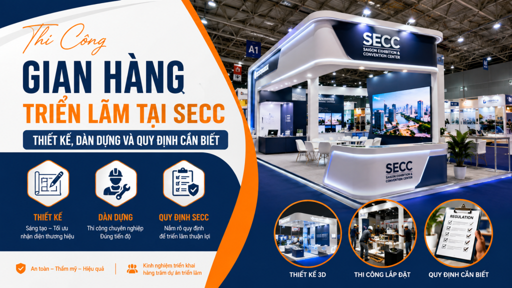 Thi Công Gian Hàng Triển Lãm Tại SECC Chuyên Nghiệp Từ A-Z