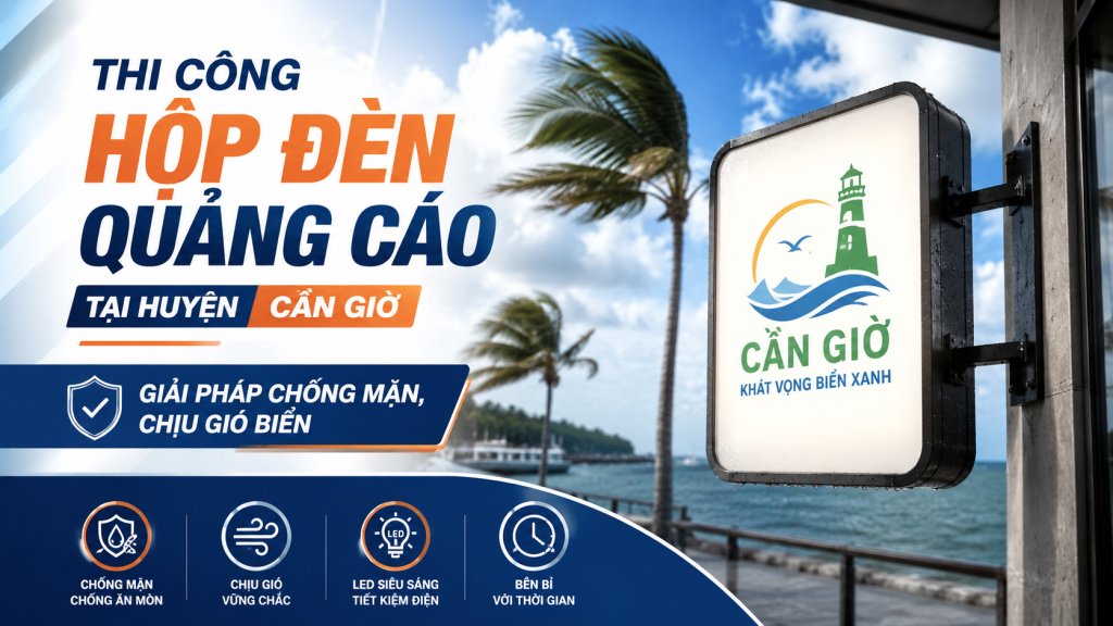 Thi Công Hộp Đèn Quảng Cáo Tại Huyện Cần Giờ: Chống Mặn, Chịu Gió
