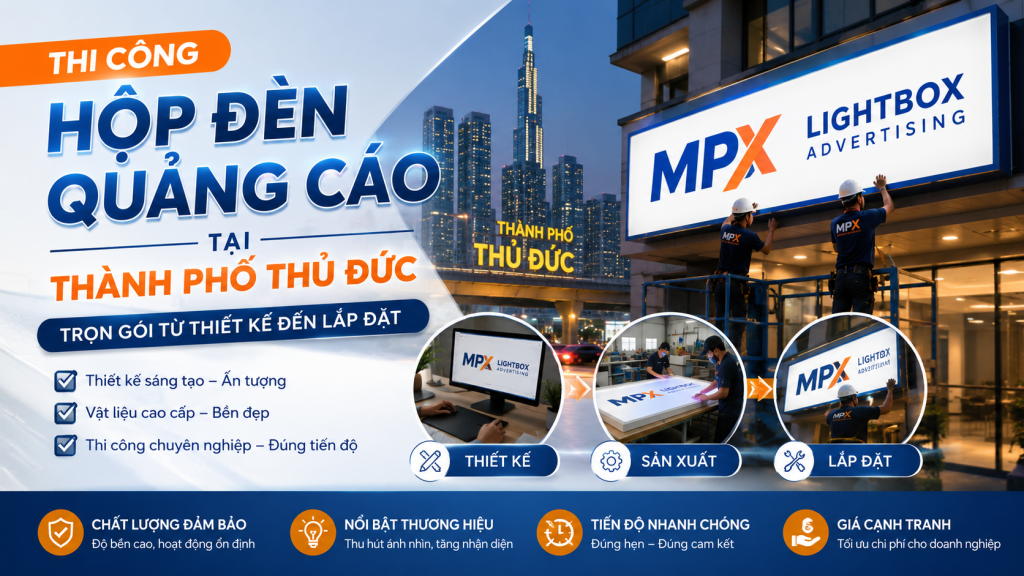 Thi Công Hộp Đèn Quảng Cáo Tại Thành Phố Thủ Đức Chuyên Nghiệp | MPX
