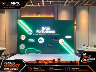 Melody Productionworx Thi Công Không Gian Trưng Bày Grab For Business Tại InnoEx 2026