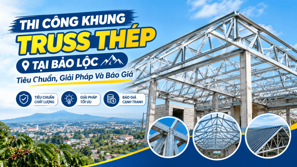 Thi Công Khung Truss Thép Tại Bảo Lộc: Tiêu Chuẩn, Giải Pháp Và Báo Giá