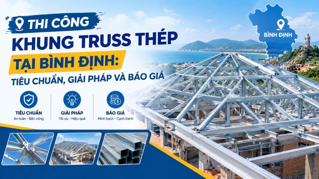 Thi Công Khung Truss Thép Tại Bình Định: Tiêu Chuẩn, Giải Pháp Và Báo Giá