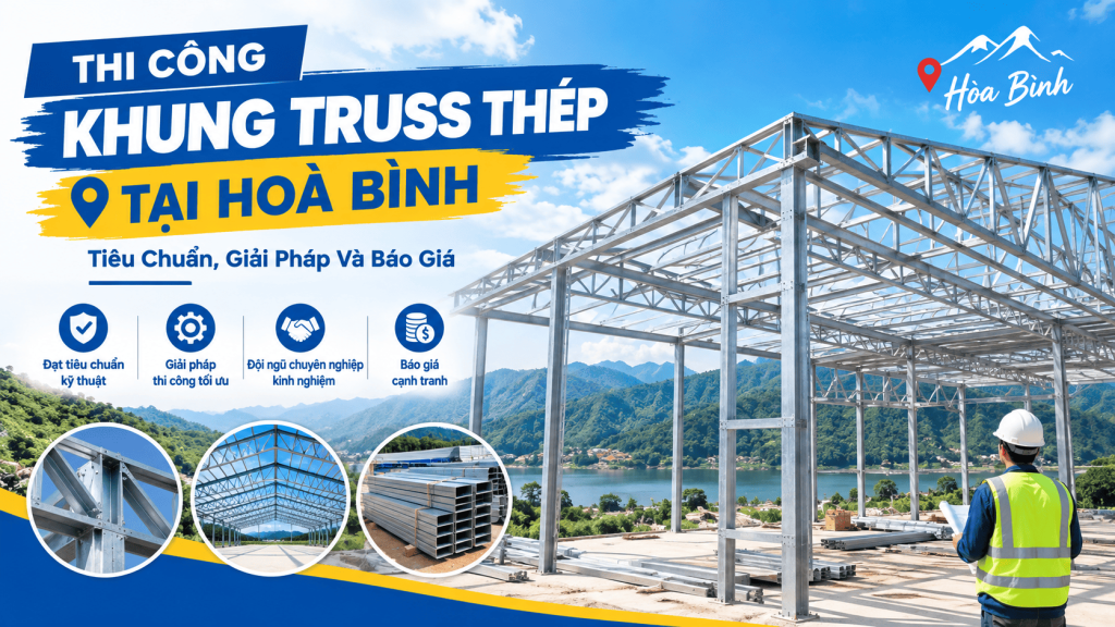 Thi Công Khung Truss Thép Tại Hoà Bình: Tiêu Chuẩn, Giải Pháp Và Báo Giá