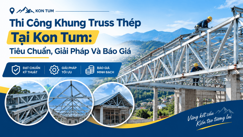 Thi Công Khung Truss Thép Tại Kon Tum: Tiêu Chuẩn, Giải Pháp Và Báo Giá