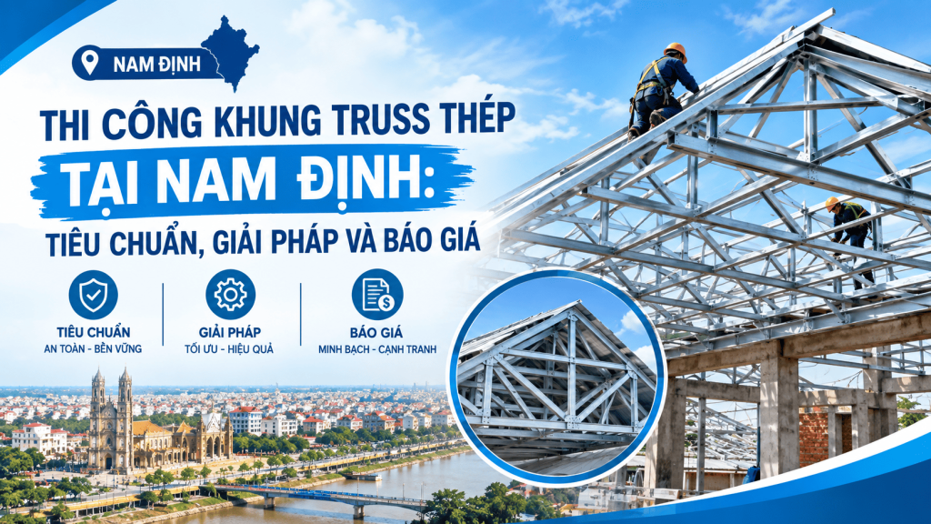 Thi Công Khung Truss Thép Tại Nam Định: Tiêu Chuẩn, Giải Pháp Và Báo Giá