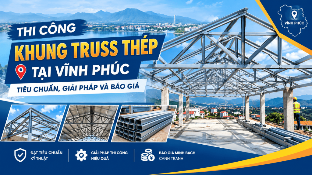 Thi Công Khung Truss Thép Tại Vĩnh Phúc: Tiêu Chuẩn, Giải Pháp Và Báo Giá