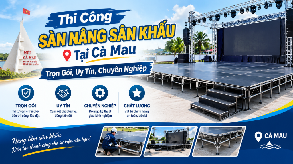 Thi Công Sàn Nâng Sân Khấu Tại Cà Mau: Trọn Gói, Uy Tín, Chuyên Nghiệp