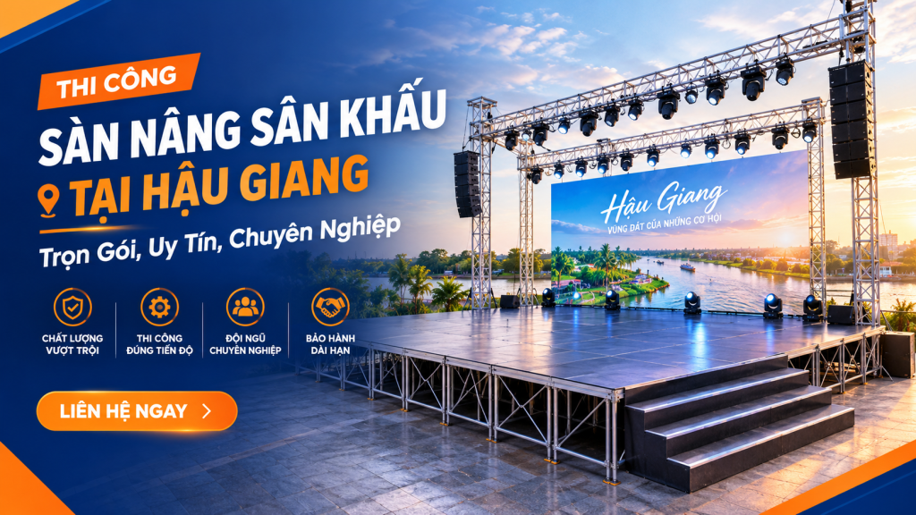 Thi Công Sàn Nâng Sân Khấu Tại Hậu Giang: Trọn Gói, Uy Tín, Chuyên Nghiệp