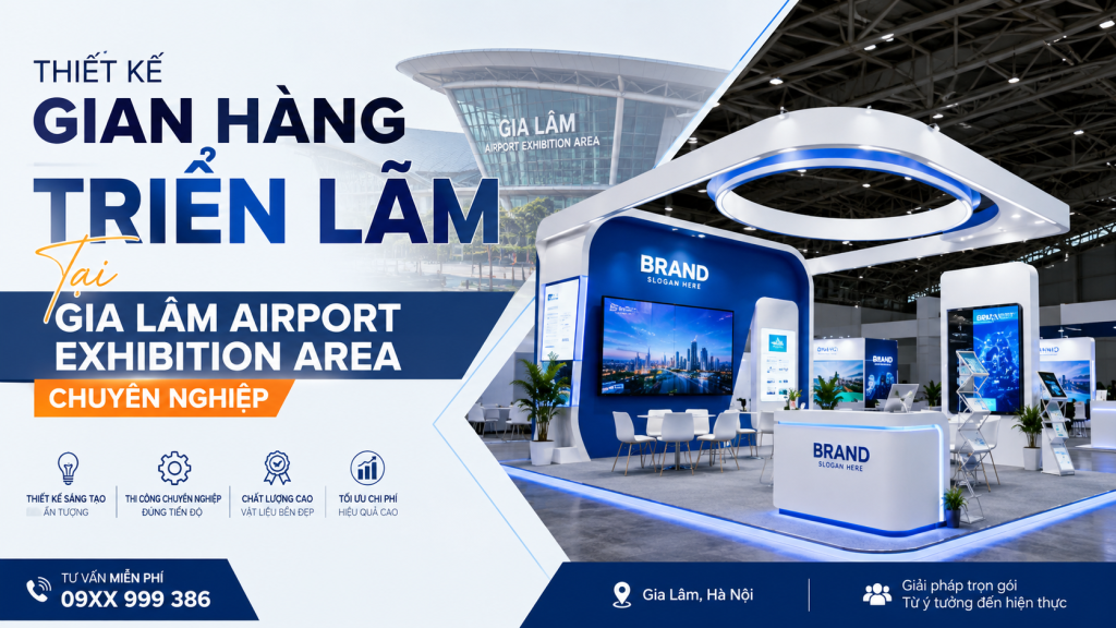 Thiết Kế Gian Hàng Triển Lãm Tại Gia Lâm Airport Exhibition Area Chuyên Nghiệp