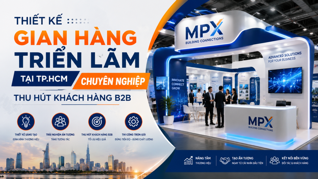 Thiết Kế Gian Hàng Triển Lãm Tại TP.HCM Chuyên Nghiệp, Thu Hút Khách Hàng B2B