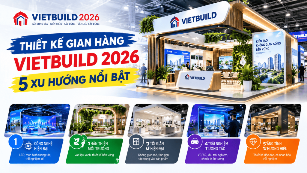 Thiết Kế Gian Hàng Vietbuild 2026: 5 Xu Hướng Nổi Bật