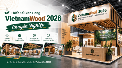 Thiết Kế Gian Hàng VietnamWood 2026 Chuyên Nghiệp