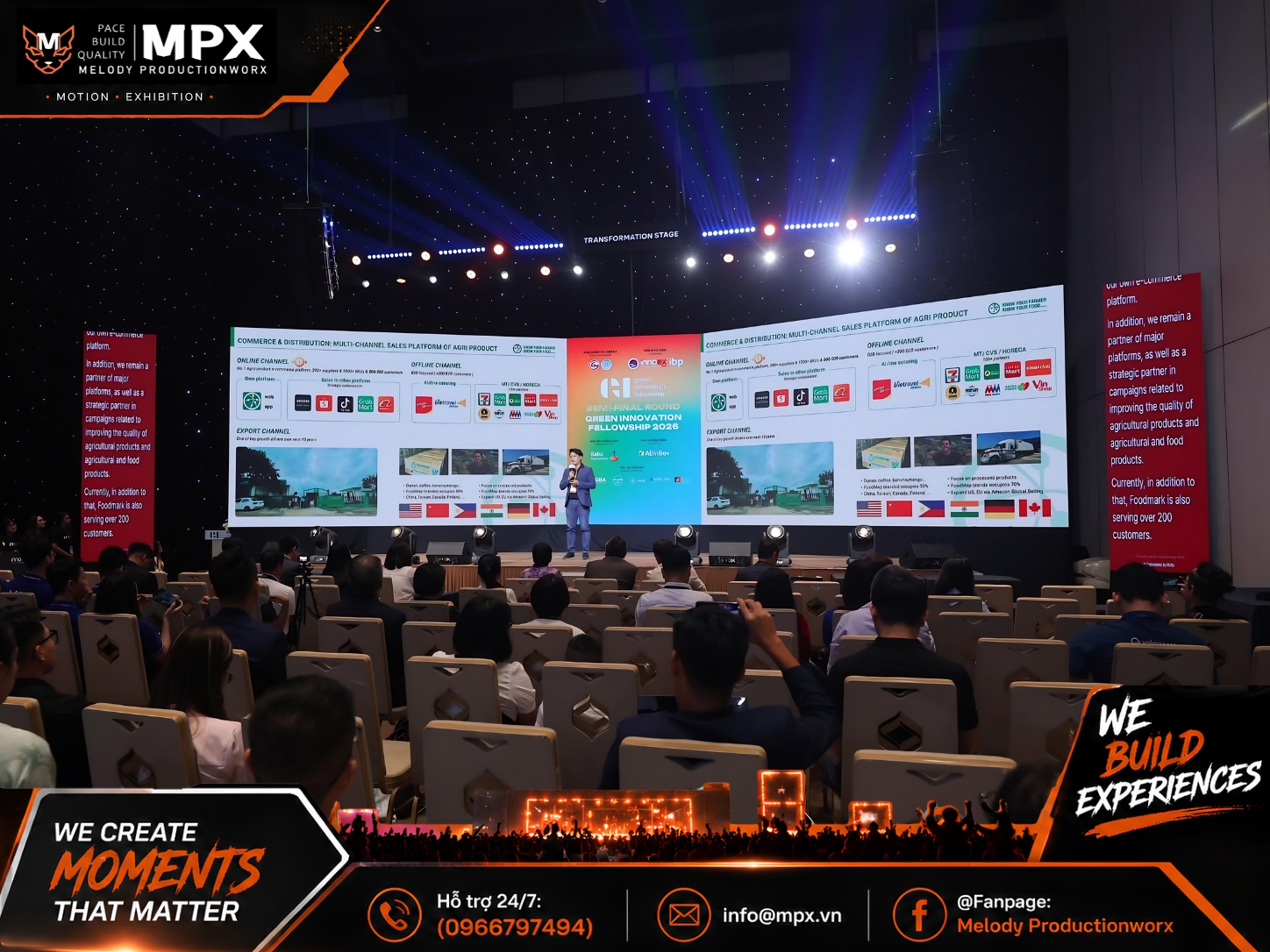 Hình ảnh triển lãm InnoEx 2026 đang diễn ra sau khi Melody Productionworx Thi Công Toàn Bộ Gian Hàng