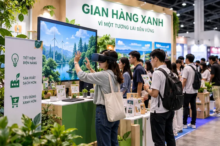 Gian hàng triển lãm xanh giúp doanh nghiệp tạo ấn tượng mạnh mẽ và gia tăng kết nối với đối tác quốc tế